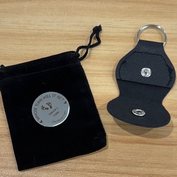 Accessories - NWOT Mum & Dad Decision Coin Keychain – Funny Gift for New Parents